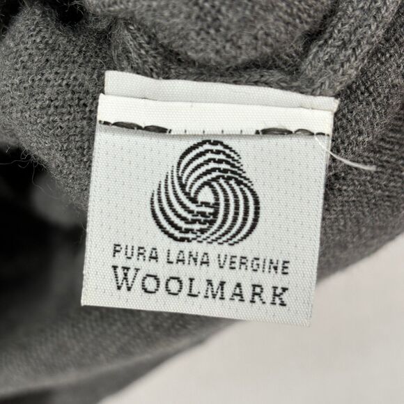 VALDA COLLECTION Sweater Mens S Pure Wool Pullover Knit Jumper Basic Gray Italy - Picture 10 of 14